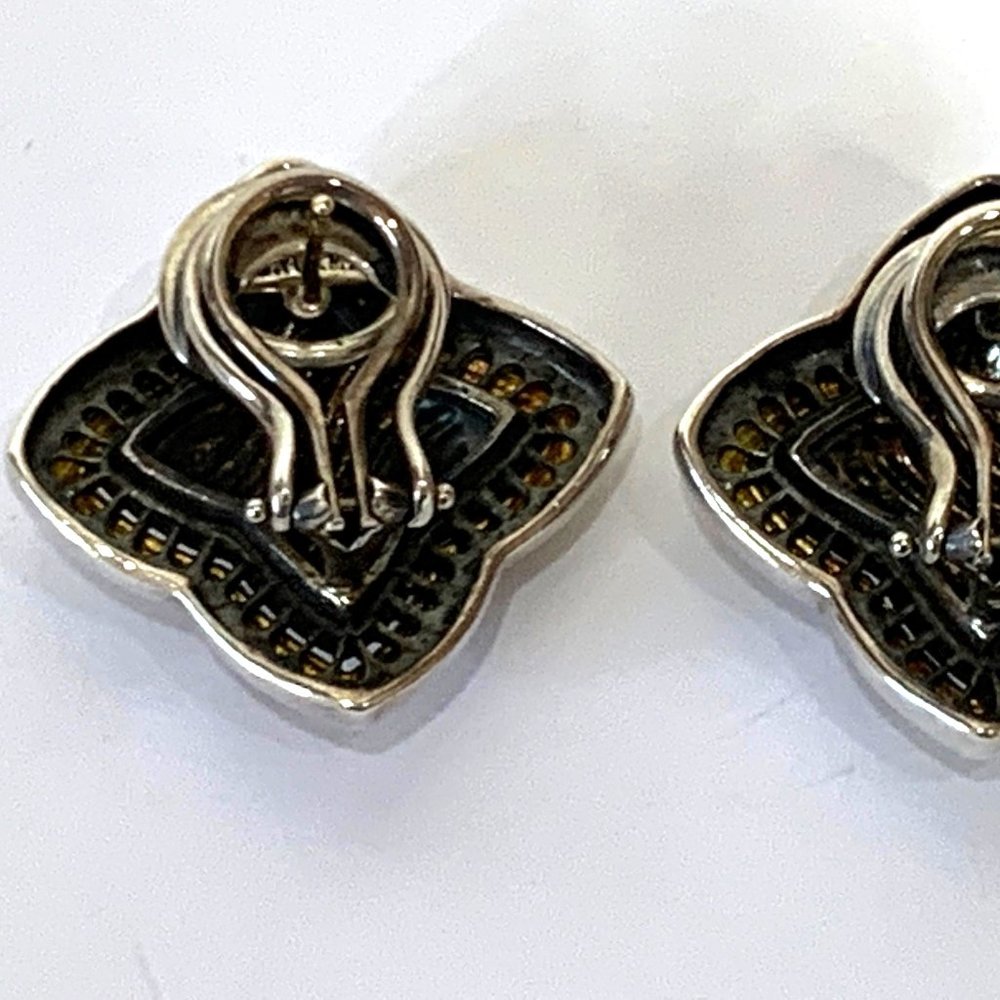 DAVID YURMAN Quatrefoil Earrings in Sterling Silver and 18K Yellow - Picture 12 of 16